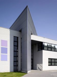 Nieuwbouw uitbreiding kantoren, opslag, labo Bru Textiles, Kontich, laboproject en kantoorgebouw en industriegebouw SVR-ARCHITECTS