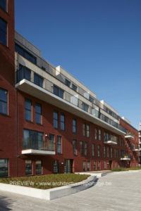 Nieuwbouw residentieel complex Stephenson Mechelen, project huisvesting SVR-ARCHITECTS
