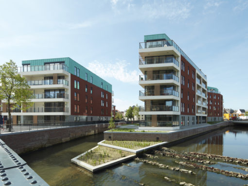STADSWIJK DIJLEDELTA<br><span style='color:#31495a;font-size:12px;'>Residentiële huisvesting “Eiland en Feestzaal”, ondergrondse parking, landschapsarchitectuur</span>