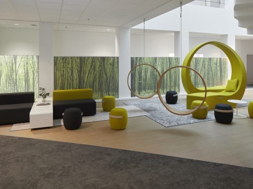 PROCTER & GAMBLE BRUSSEL<br><span style='color:#31495a;font-size:12px;'>N & P office building, reception and consumer lounge Brussels Innovation Centre (BIC)</span>