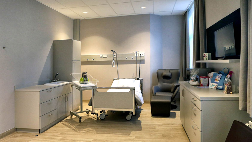 Nieuwe kamers voor de afdeling materniteit H.H. ziekenhuis Lier