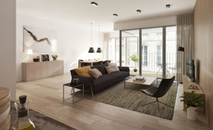 Logements résidentiels P. Benoitstraat, Cores Crelan (bloc E), en contruction