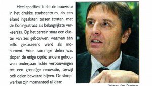 “Studiebouwteam” stuurt bouwproject Fortis aan Brusselse Koningsstraat.