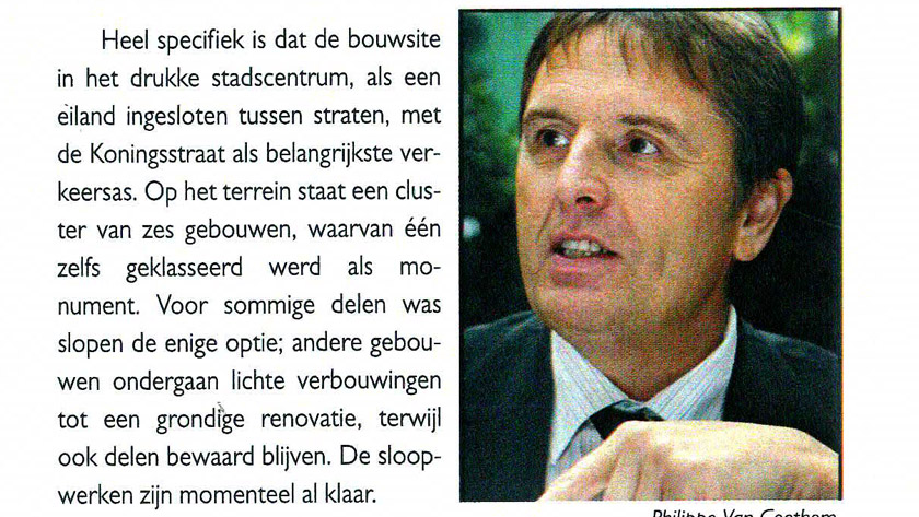 “Studiebouwteam” stuurt bouwproject Fortis aan Brusselse Koningsstraat.
