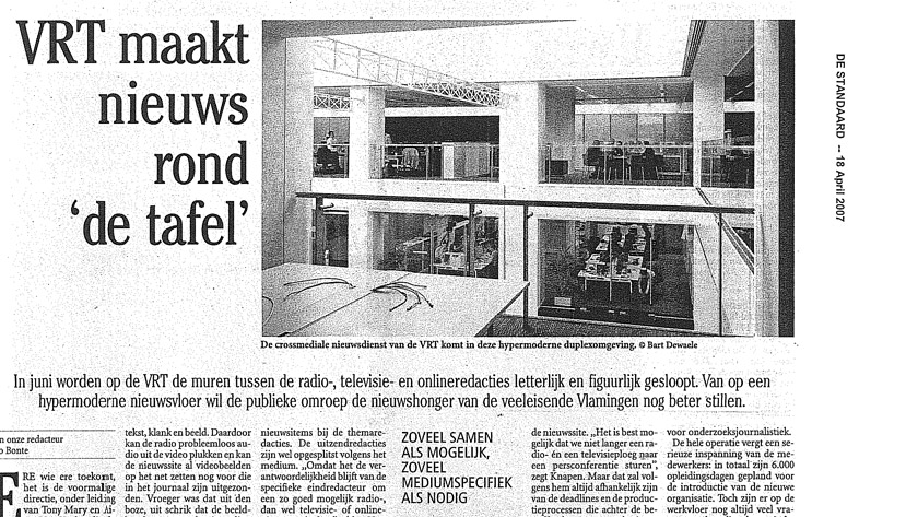VRT maakt nieuws rond “de tafel”.