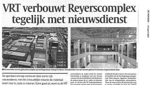 VRT verbouwt Reyerscomplex tegelijk met nieuwsdienst