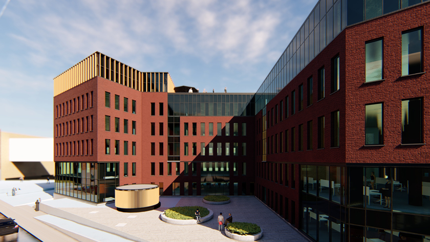 Nieuw kantoorgebouw G Virix, 4 appartmenten en omgevingsaanleg (fase 3)